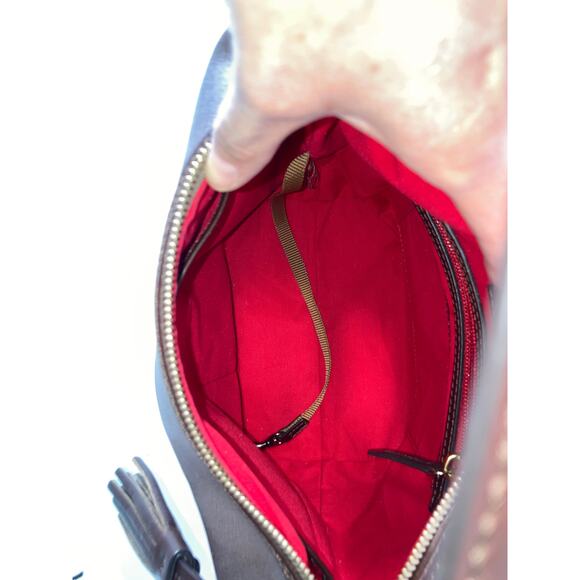 DOONEY & BOURKE MEDIUM CROSSGRAIN LEATHER SHOULDER BAG - Picture 12 of 15